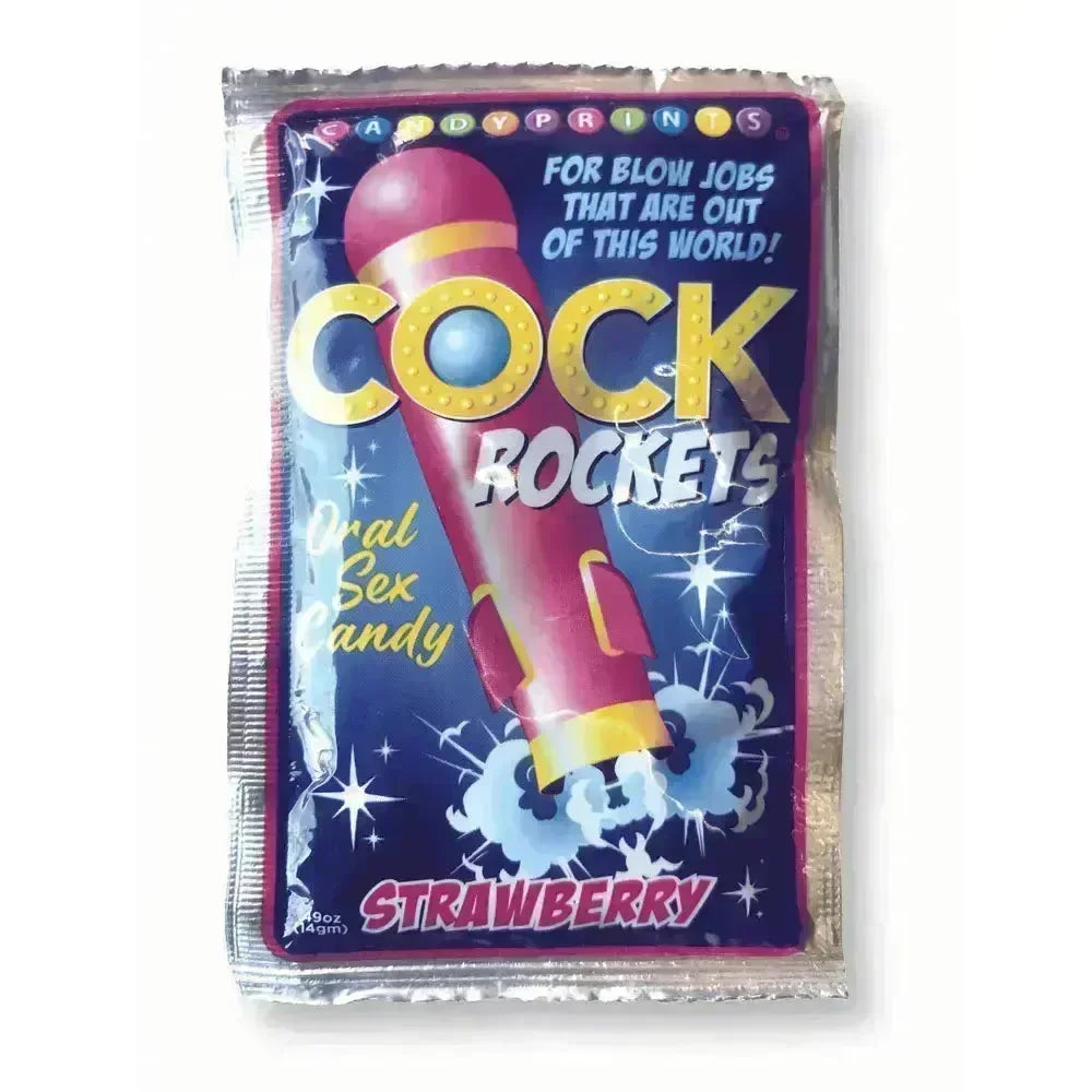 Cock Rockets - Strawberry - Strawberry Flavoured Oral Sex Candy - 15 grams - Take A Peek