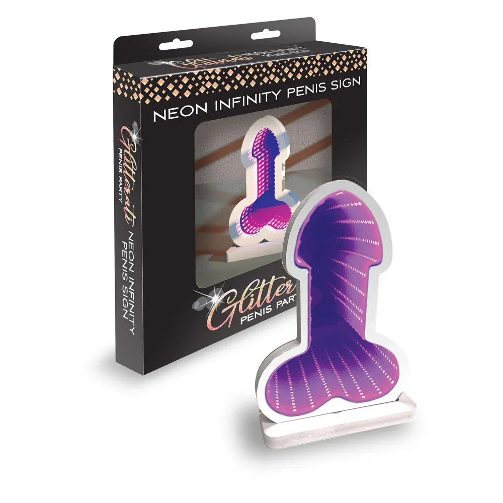 Glitterati Neon Infinity Penis Sign - Novelty LED Light - Take A Peek