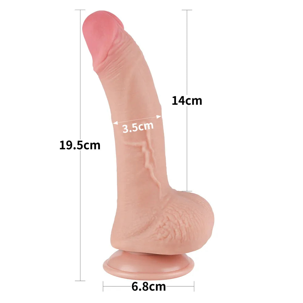Sliding Skin Dual Layer Dong - 19.5 cm (7.5'') Dong with Flexible Skin - Take A Peek