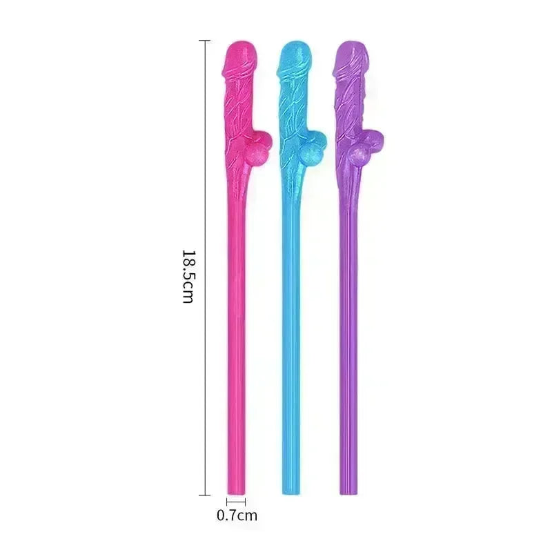 Jokes & Parties Original Willy Straws - Dicky Straws - Set of 9 - Take A Peek