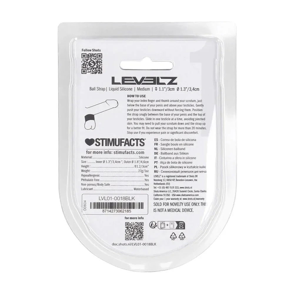 LEVELZ Liquid Silicone Ball Strap - M - - Ball Strap - Take A Peek