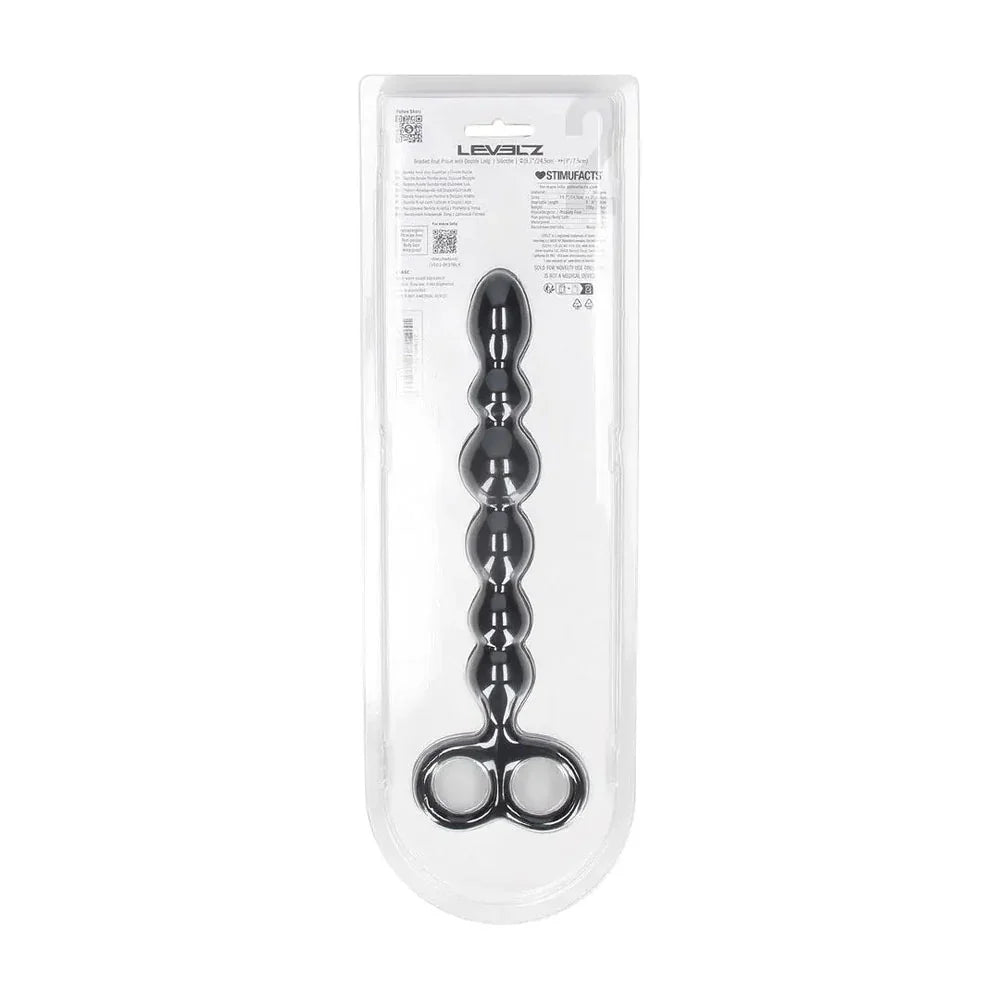 LEVELZ Beaded Silicone Anal Probe with Double Loop - 24.5 cm Anal Beads - Take A Peek