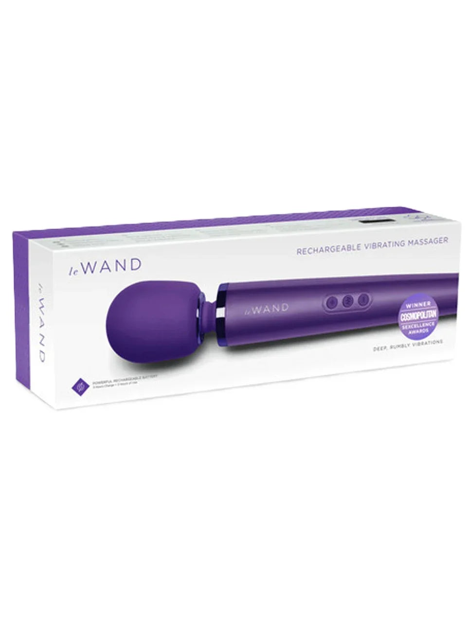 LE WAND PURPLE RECHARGEABLE VIBRATING MASSAGER - Take A Peek