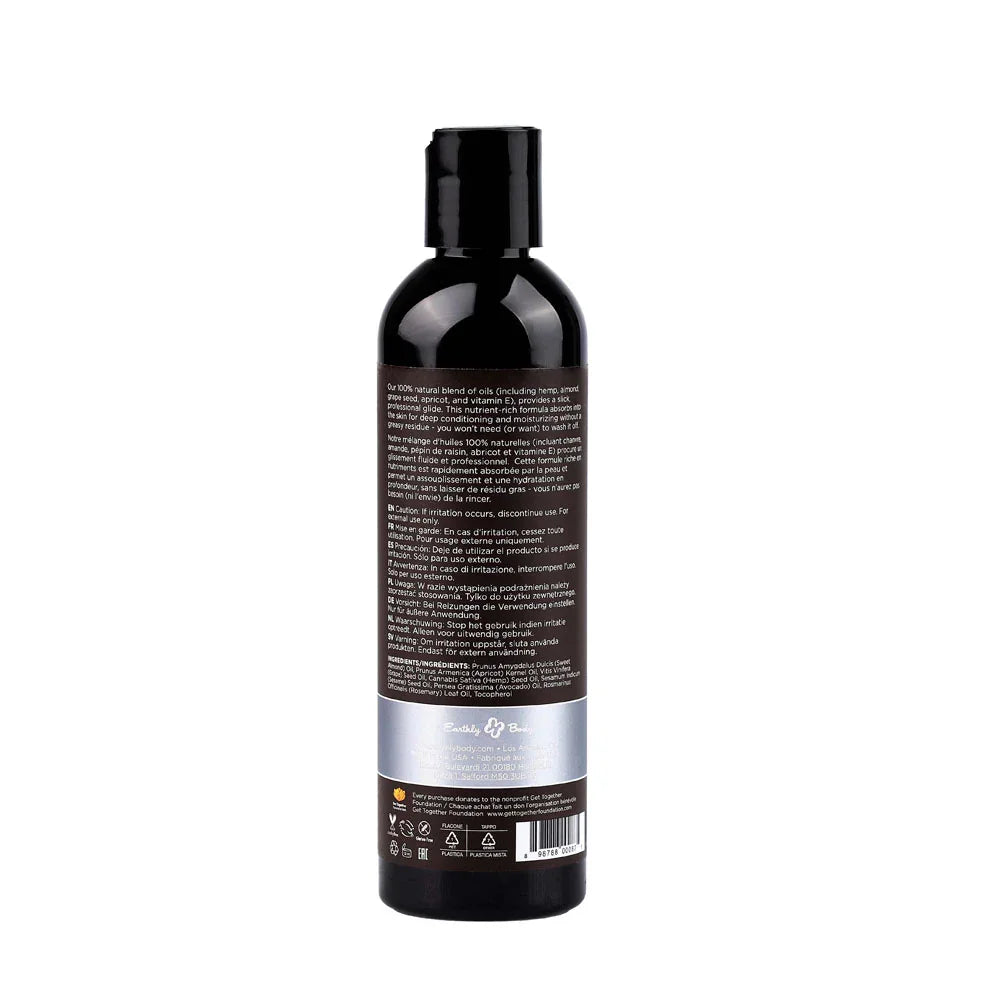 Hemp Seed Massage & Body Oil - Unscented - 237 ml Bottle - Take A Peek