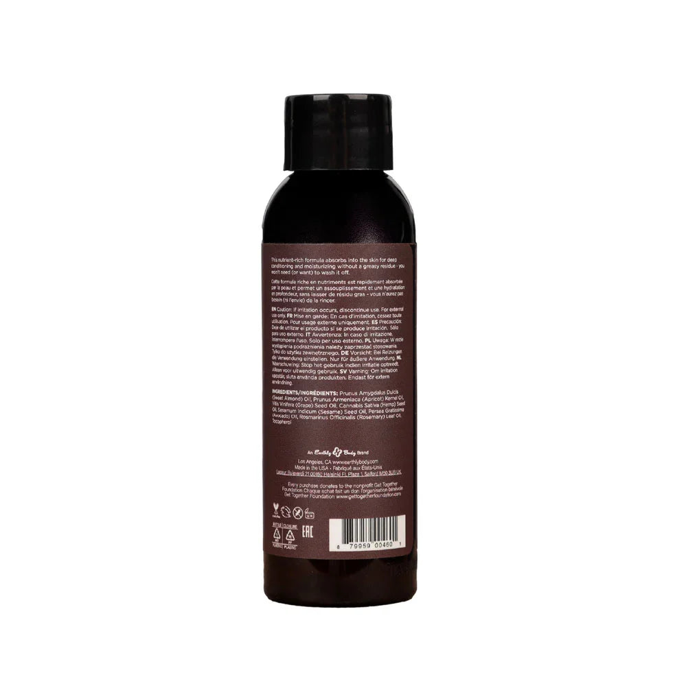Hemp Seed Massage & Body Oil - Unscented - 59 ml Bottle - Take A Peek