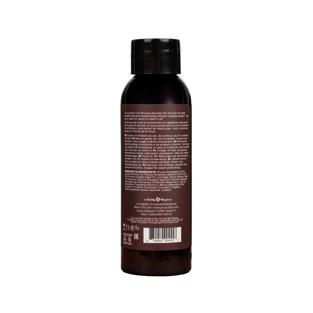 Hemp Seed Massage & Body Oil - Nag Champa (East Indian Incense) Scented - 59 ml Bottle - Take A Peek