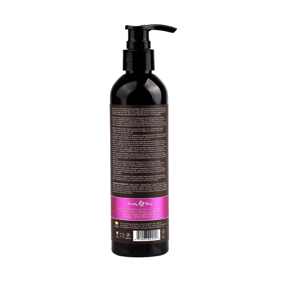 Hemp Seed Massage Lotion - Skinny Dip (Vanilla & Fairy Floss) Scented - 237 ml Bottle - Take A Peek