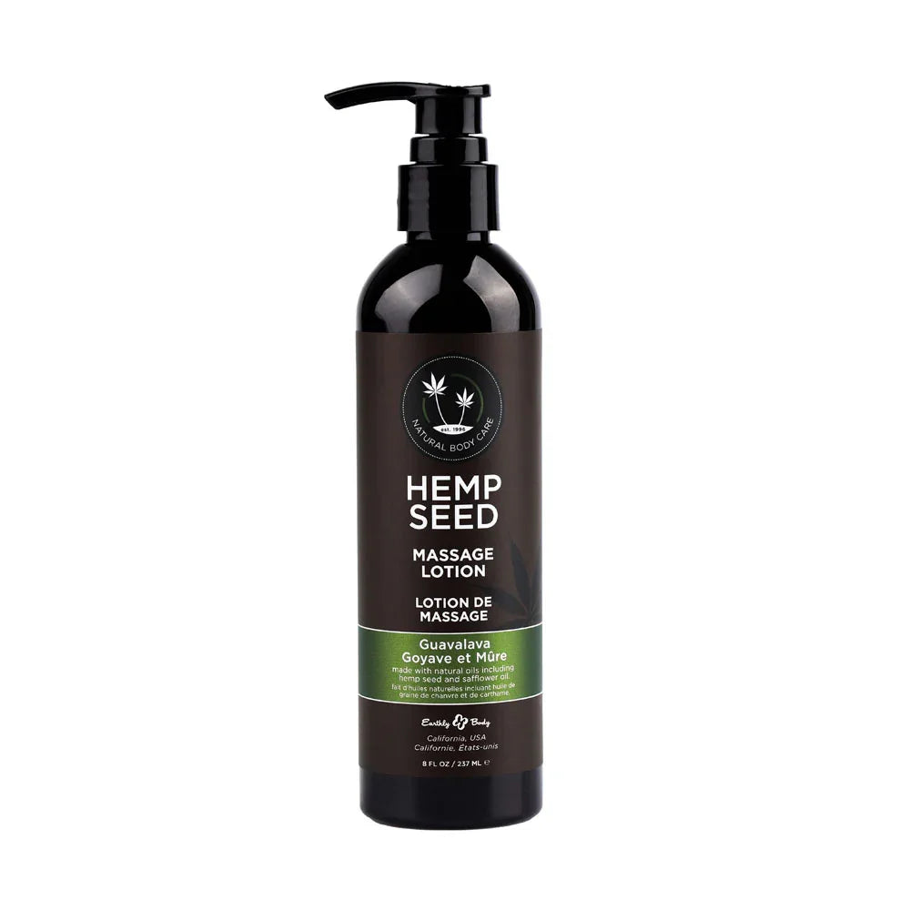 Hemp Seed Massage Lotion - Guavalava (Guava & Blackberry) Scented - 237 ml Bottle - Take A Peek