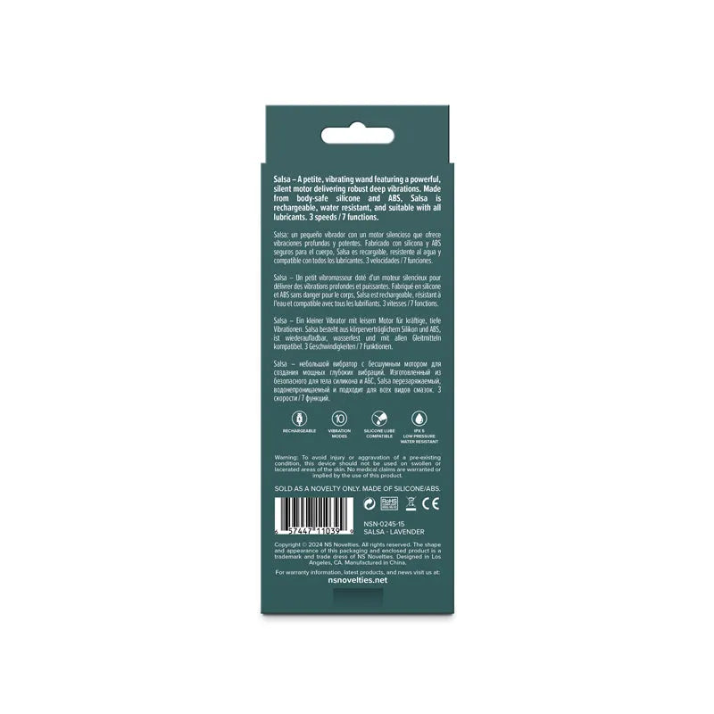 Lust-n-Dreams - Salsa - Lavender - Lavender 11.5 cm USB Rechargeable Mini Massage Wand - Take A Peek