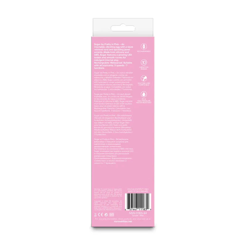 Pretty in Pink Sugar - Pink - Pink 21 cm USB Rechargeable Flexible Vibrator