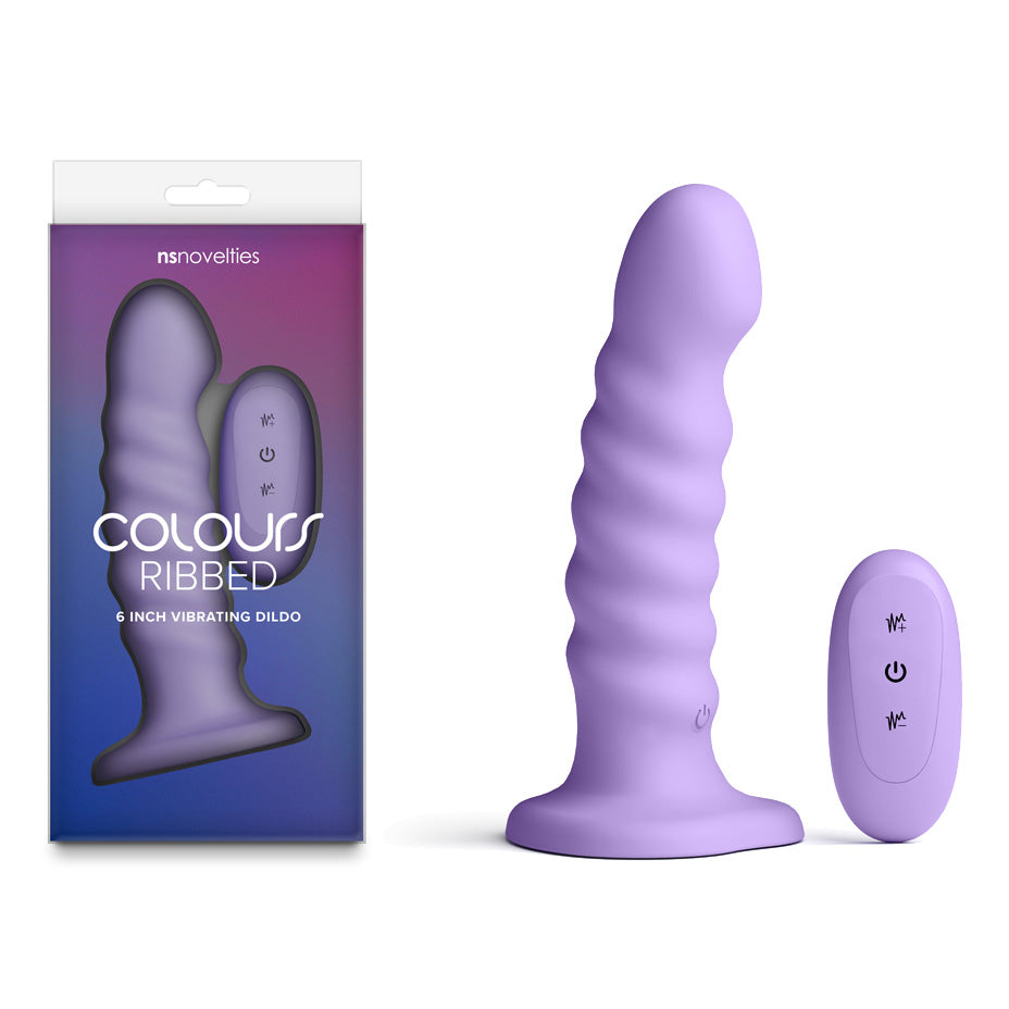 Ribbed Silicone Dildo with Remote & Suction Cup Base Take A Peek Ribbed Silicone Dildo with Remote & Suction Cup Base Take A Peek