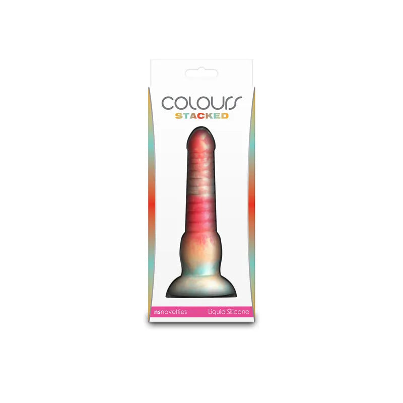 Colours Stacked - 6'' Dildo - Red/Gold - Red/Gold 16 cm Fantasy Dildo - Take A Peek