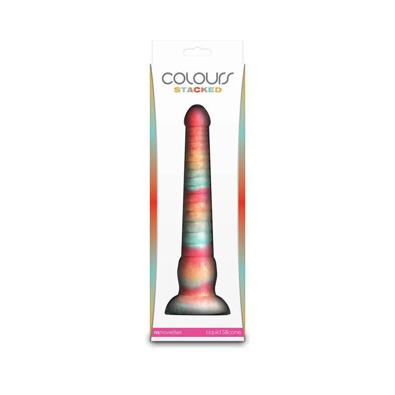 Colours Stacked - 9'' Dildo - Red/Gold - Red/Gold 23 cm Fantasy Dildo - Take A Peek