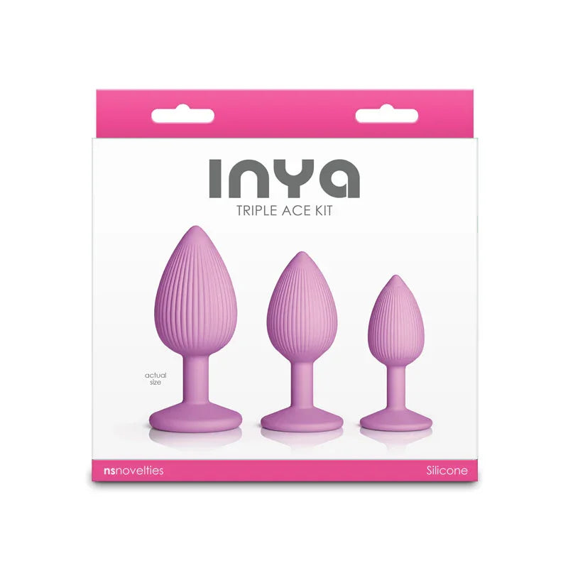 INYA Triple Ace Kit - Blush - Butt Plugs - Set of 3 Sizes - Take A Peek