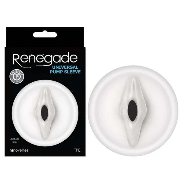 Renegade Universal Pump Sleeve - Clear Vagina-Shaped Penis Pump Sleeve - Take A Peek