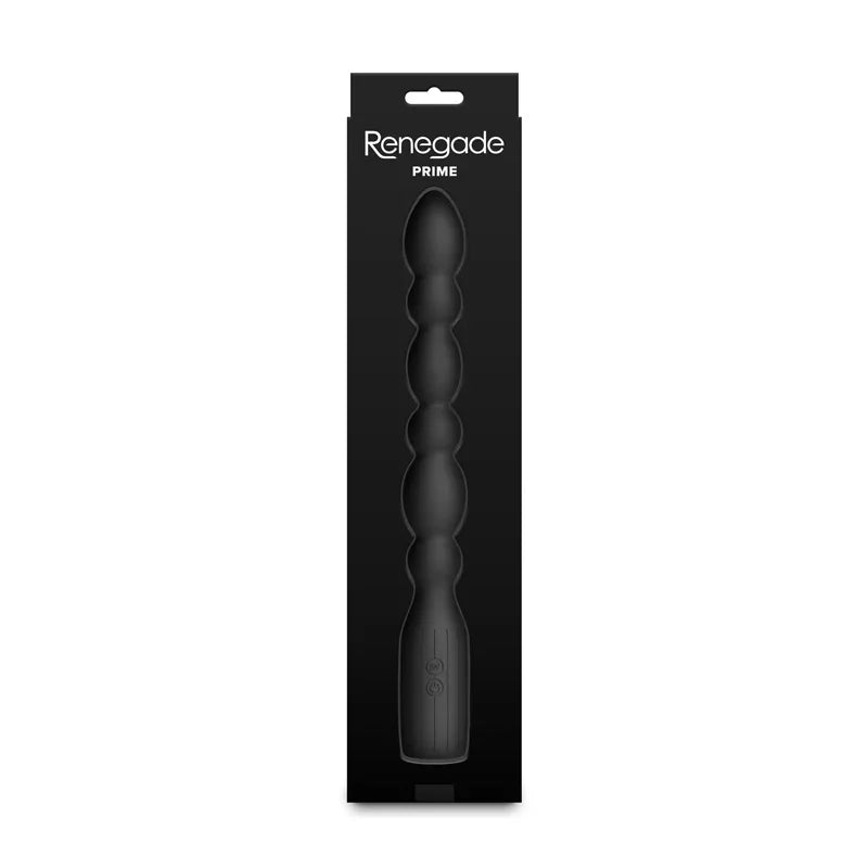 Renegade Prime - Black - Black 28.8 cm USB Rechargeable Vibrating Anal Beads