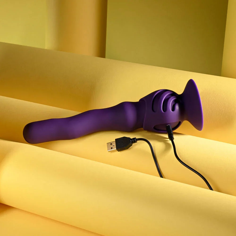 Playboy Pleasure WIGGLE IT - 23.9 cm USB Rechargeable Wiggling Vibrator - Take A Peek