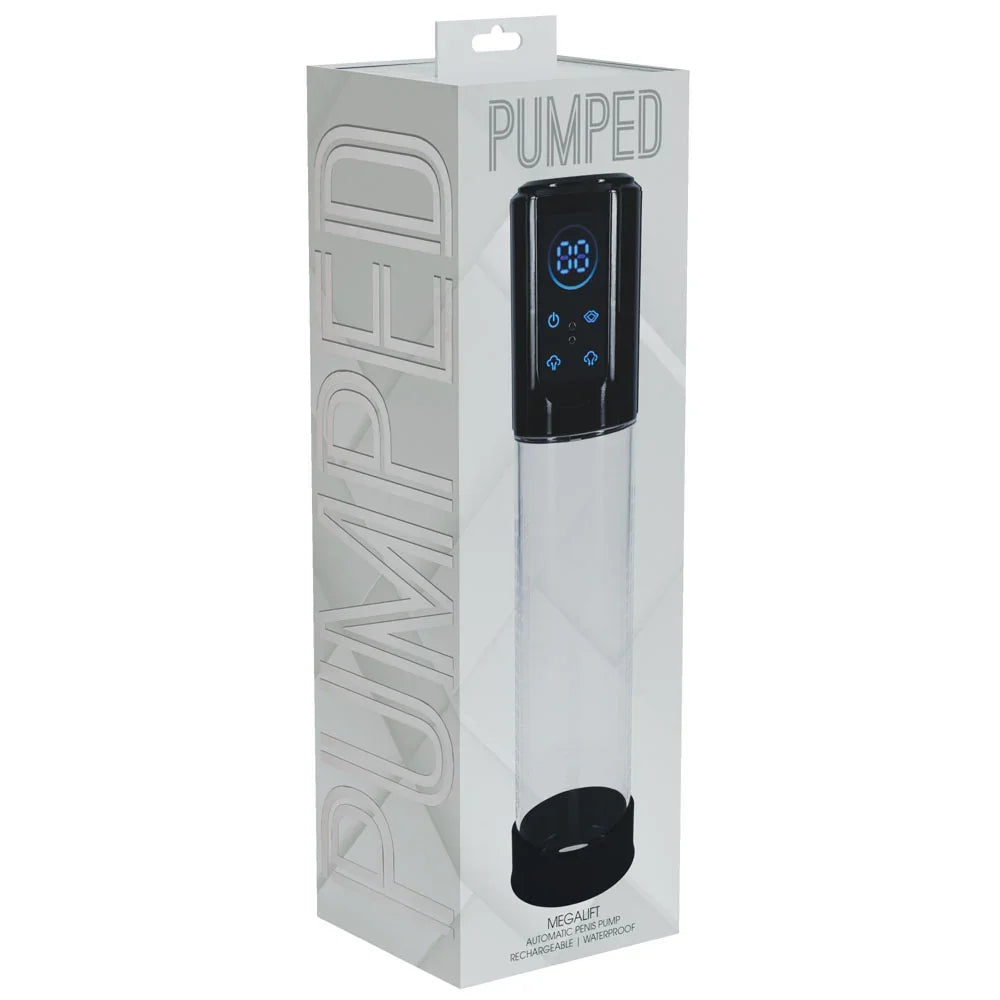 PUMPED MegaLift Automatic Penis Pump - - /Clear USB Rechargeable Auto Penis Pump - Take A Peek