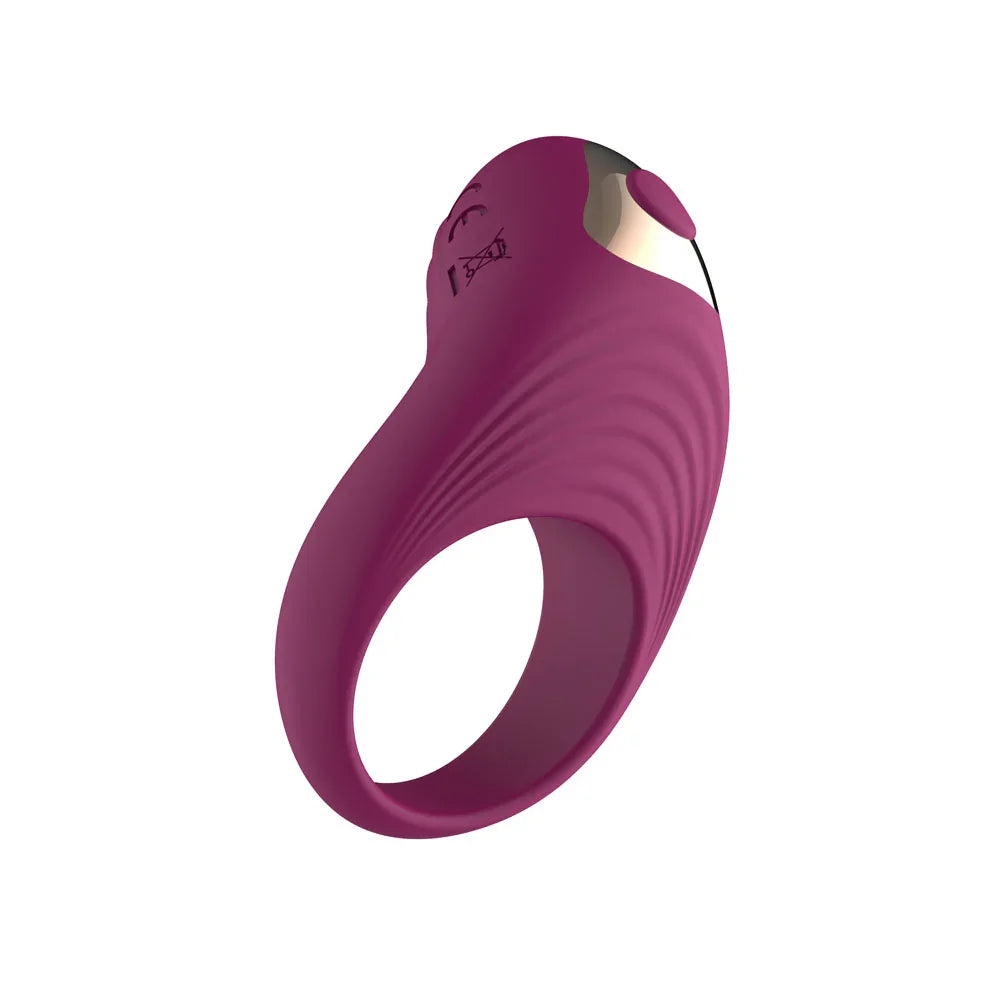 Passion Play Silicone Vibrating Cockring - USB Rechargeable Penis Ring - Take A Peek