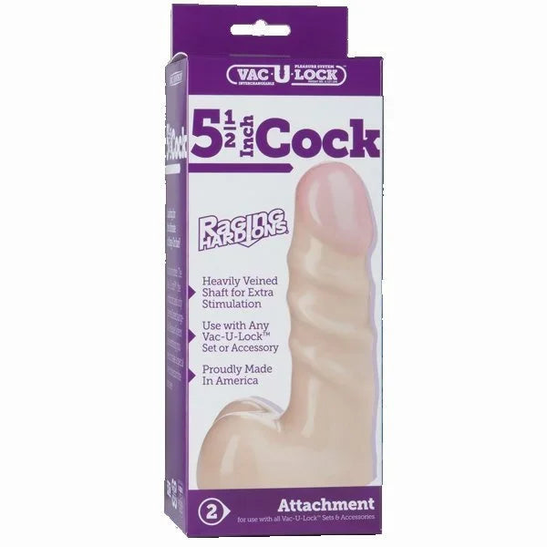 Vac-U-Lock Attachment - Raging Hard-On Cock 5.5" - Take A Peek