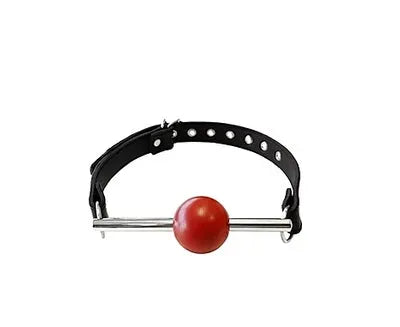 Leather Ball Gag with Stainless Steal - Take A Peek