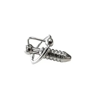 Stainless Steel Beaded Urethral Probe and Cockring - Take A Peek
