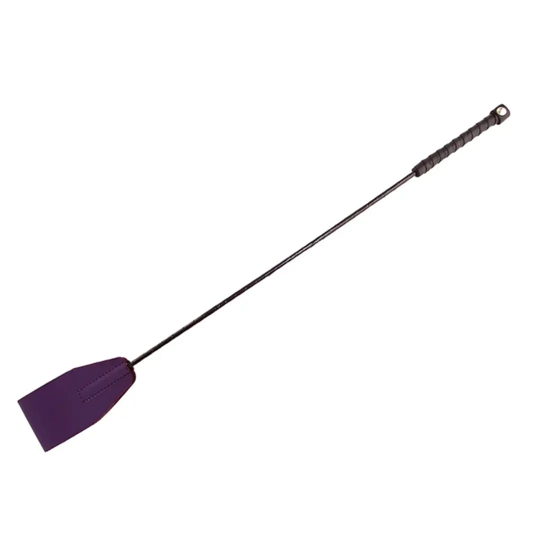 LEATHER RIDING CROP PURPLE - Take A Peek