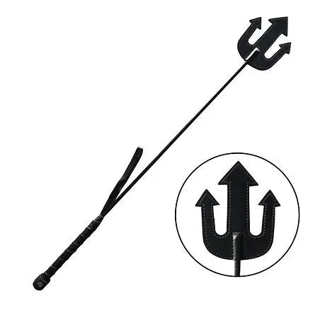 ROUGE LEATHER DEVILS RIDING CROP BLACK - Take A Peek