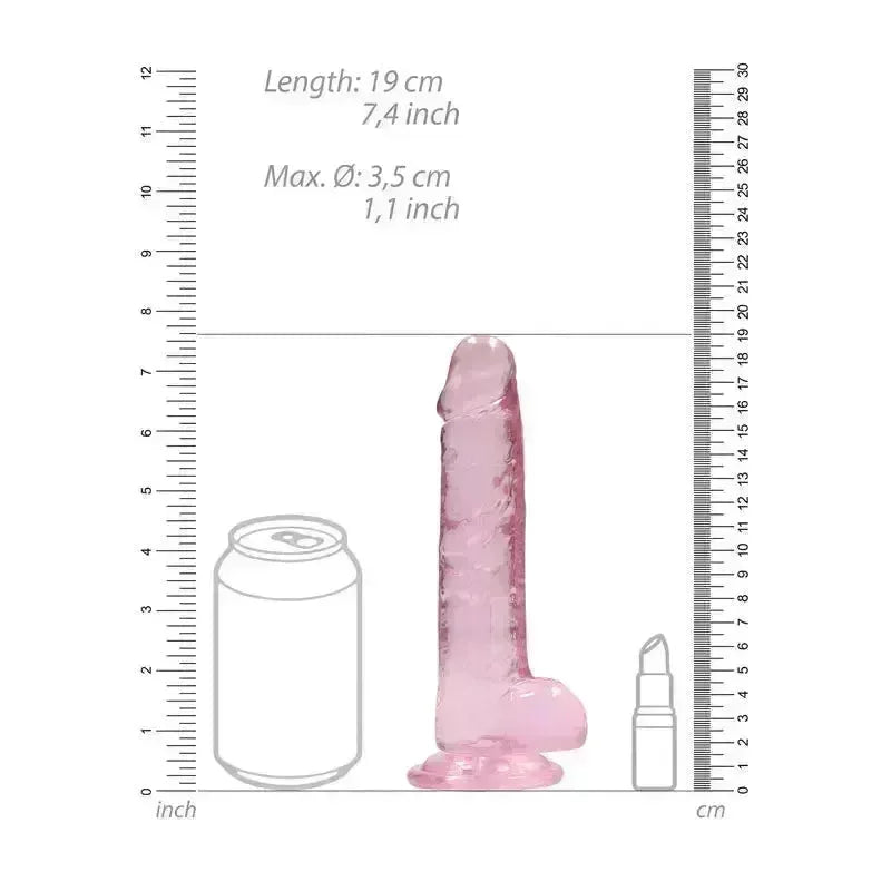 REALROCK 7'' Realistic Dildo With Balls - 17.8 cm Dong - Take A Peek