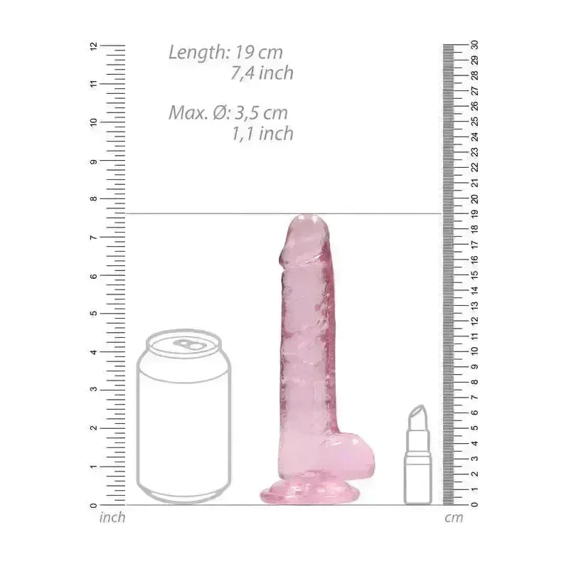REALROCK 7'' Realistic Dildo With Balls - 17.8 cm Dong - Take A Peek