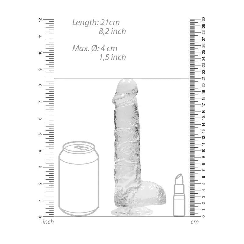 REALROCK 8'' Realistic Dildo With Balls - Take A Peek