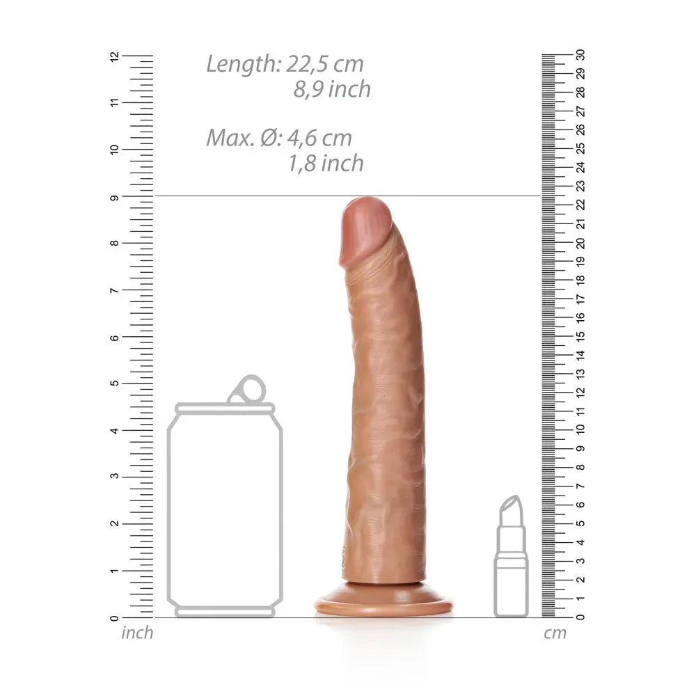 REALROCK Realistic Slim Dildo with Suction Cup - 20.5cm - Take A Peek