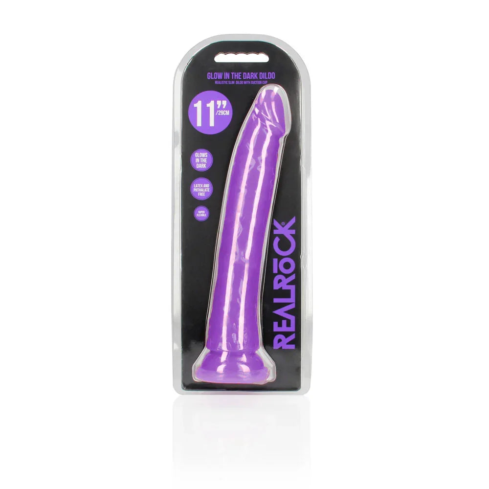 REALROCK 29 cm Slim Glow in the Dark Neon - - Glow in Dark 29 cm (11'') Dong - Take A Peek