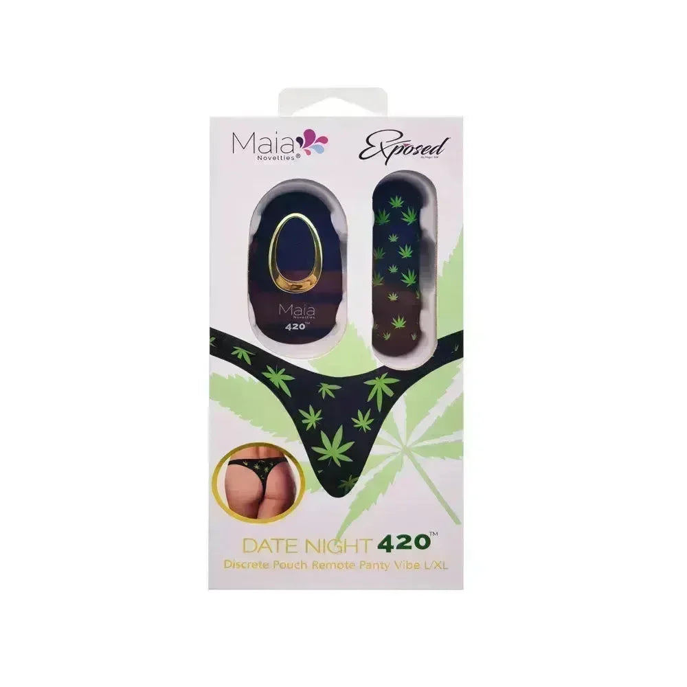 Maia DATE NIGHT 420 PANTY VIBE - S/M - S/M 420 Panty with USB Rechargeable Bullet & Remote - Take A Peek