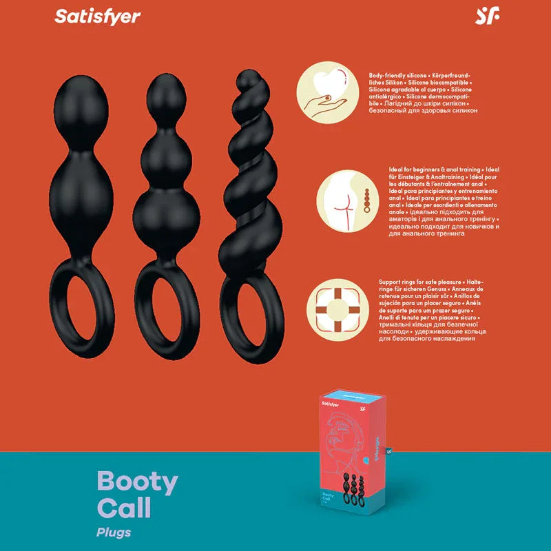 Satisfyer Booty Call - Butt Plugs - Set of 3 - Take A Peek
