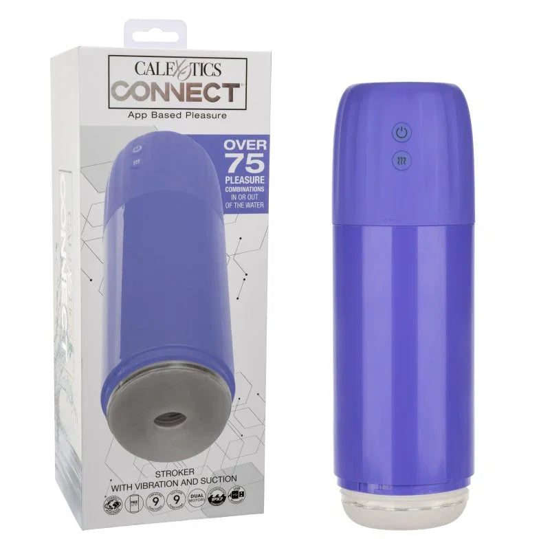 CALEXOTICS CONNECT STROKER WITH VIBRATON AND SUCTION-SE-0001-50-3