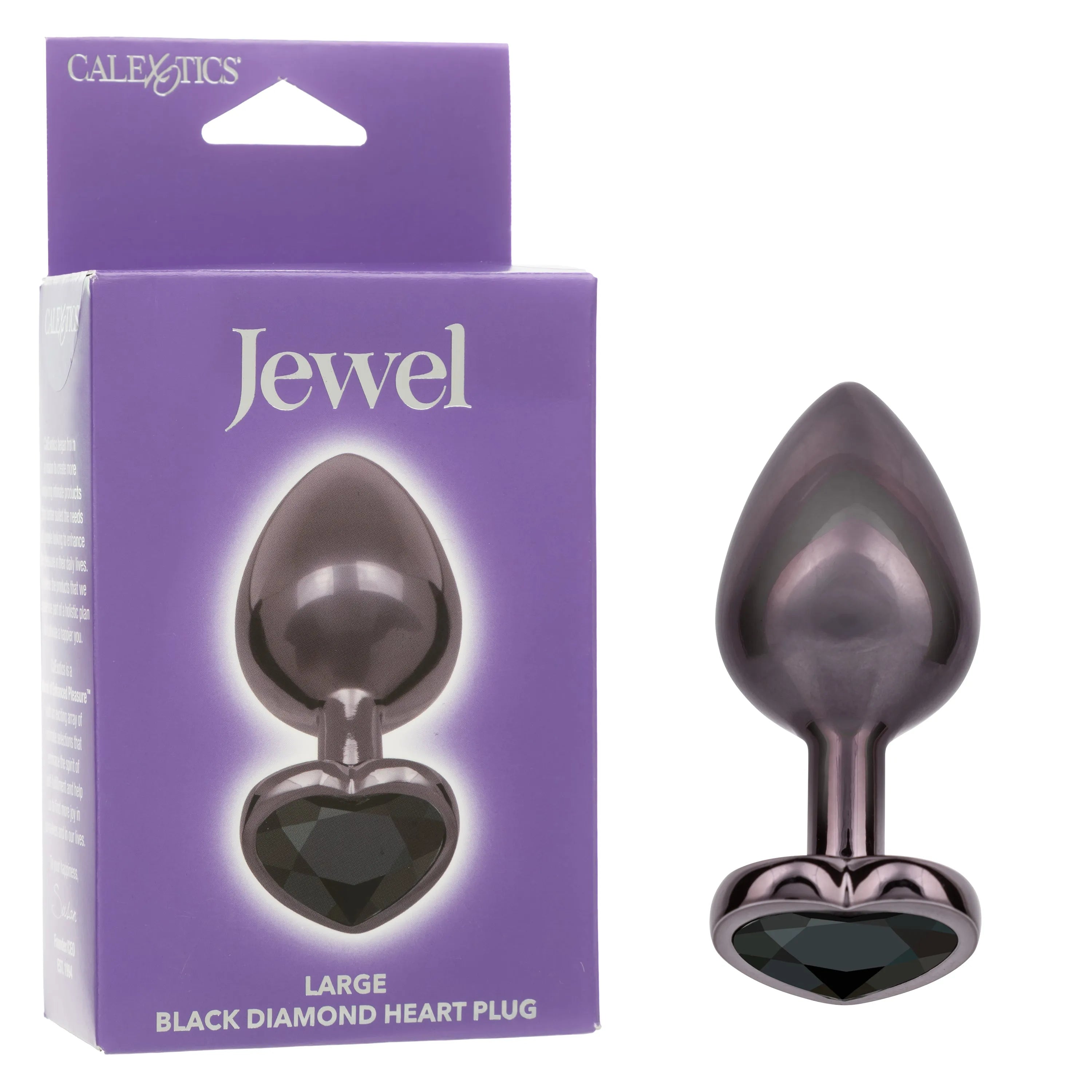 JEWEL LARGE BLACK DIAMOND HEART PLUG - Take A Peek
