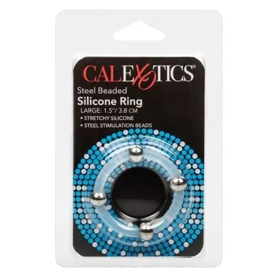 Steel Beaded Silicone Ring Large - Take A Peek