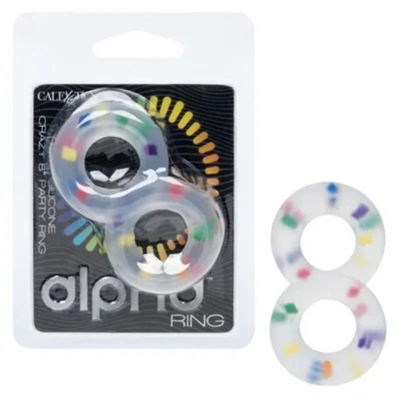 Alpha Liquid Silicone Crazy 8 Party Ring-SE-1491-18-2