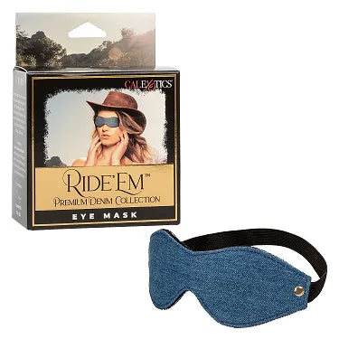 Ride 'Em Premium Denim Collection Eye Mask - Take A Peek