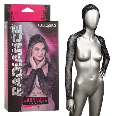 Radiance Plus Size Hooded Shoulder Shrug - Take A Peek