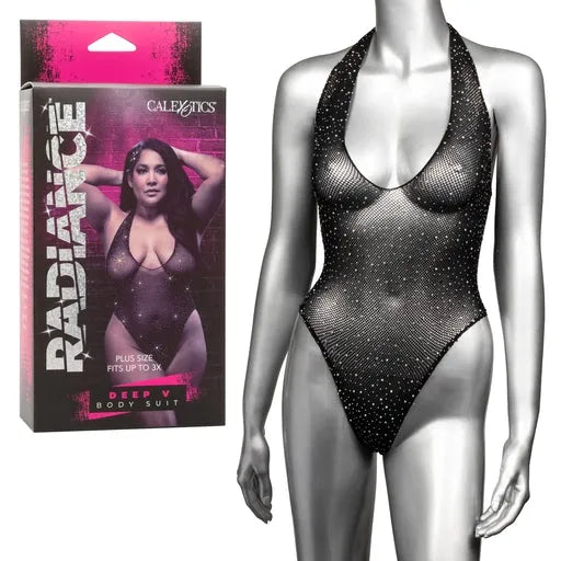 Radiance Plus Size Deep V Body Suit - Take A Peek