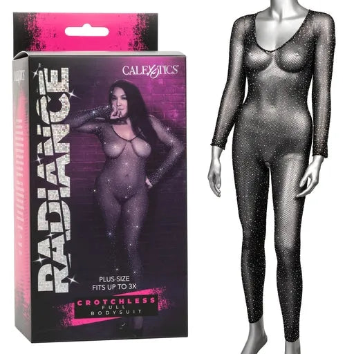 Radiance Plus Size Crotchless Full Body Suit - Take A Peek