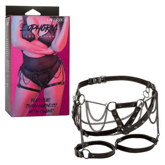 Euphoria Collection Plus Size Thigh Harness With Chains - Take A Peek