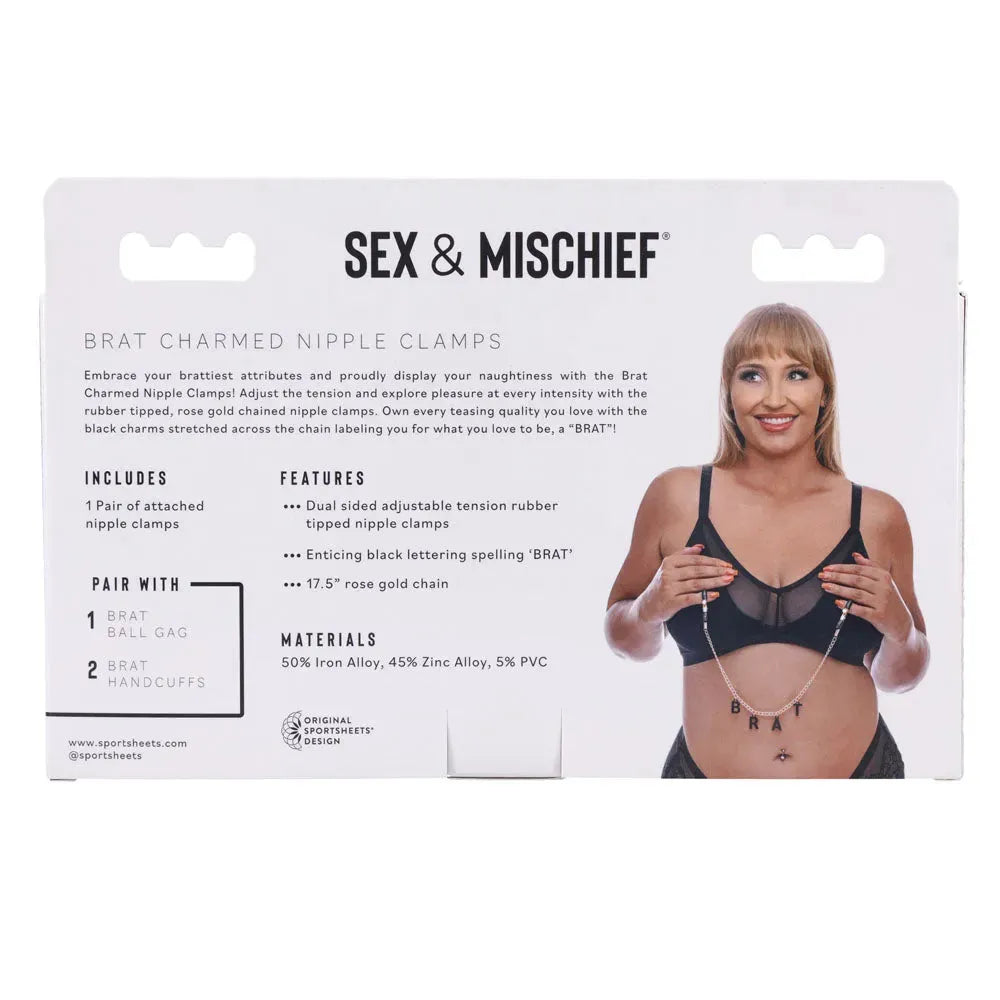 Sex & Mischief Brat Charmed Nipple Clamps - Take A Peek