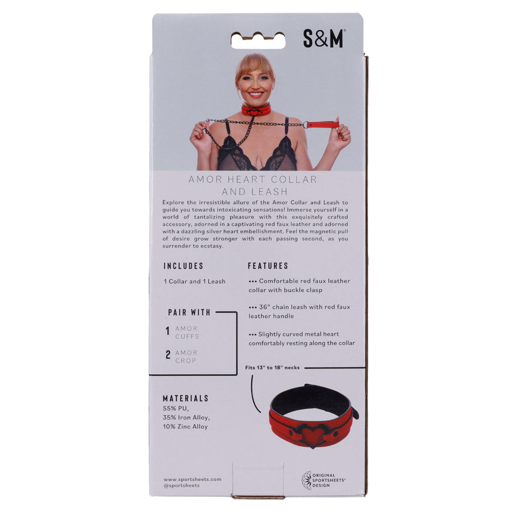 Sex & Mischief Amor Collar and Leash - Restraint - Take A Peek