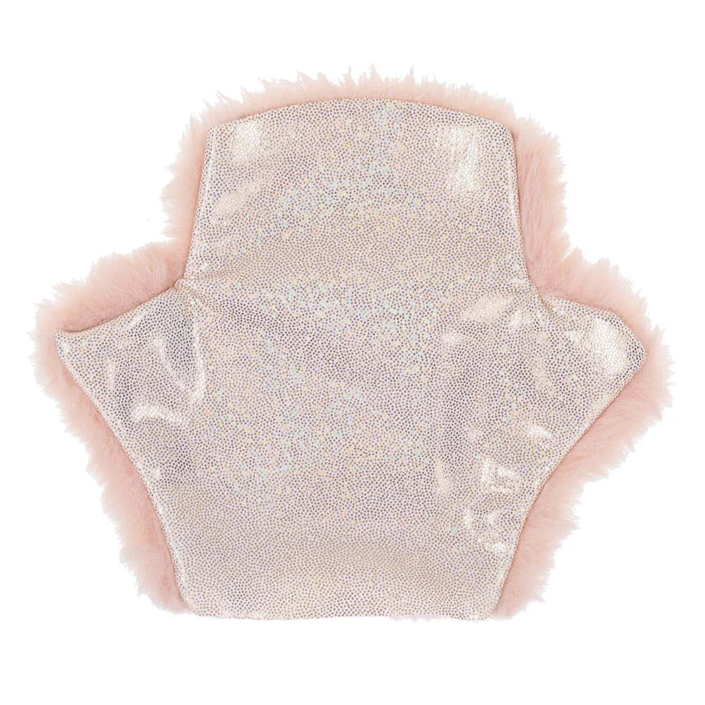 Sex & Mischief Peaches n CreaMe Spiked Sensory Glove - Peach Furry Glove with Metal Spikes - Take A Peek