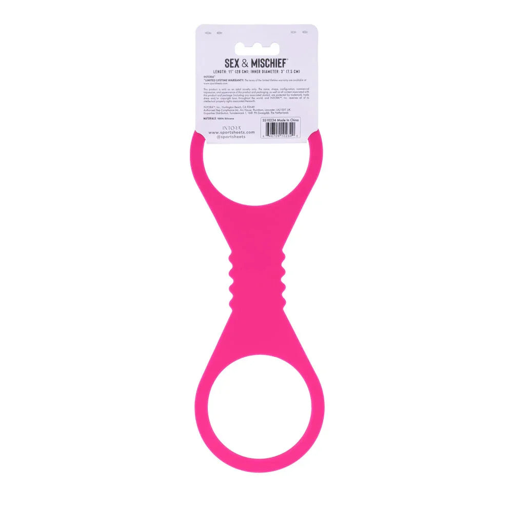 Sex & Mischief Large Hot Silicone Cuffs - Hot Large Restraints - Take A Peek