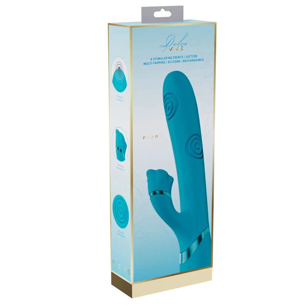 VIVE Fiore - 25 cm USB Rechargeable Tapping Rabbit Vibrator - Take A Peek