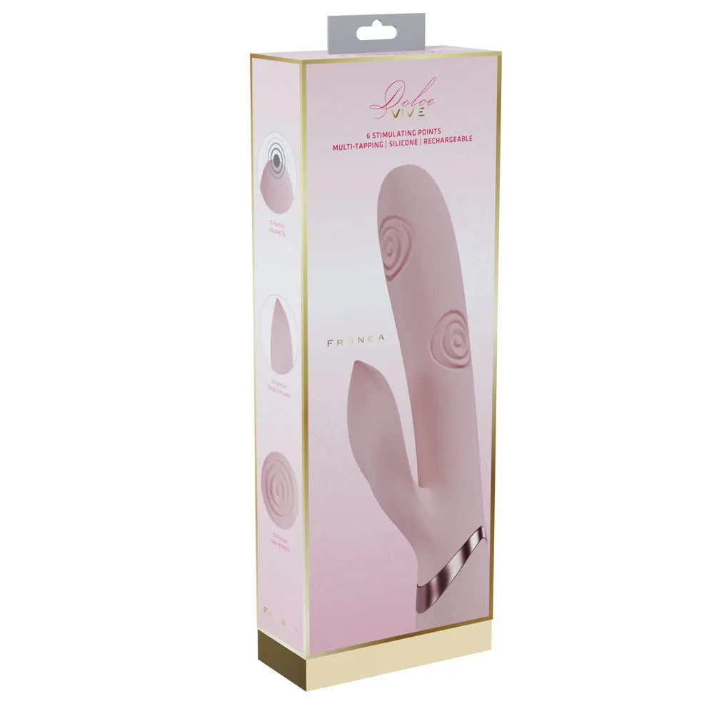 VIVE Fronda - - 25 cm USB Rechargeable Tapping Rabbit Vibrator - Take A Peek